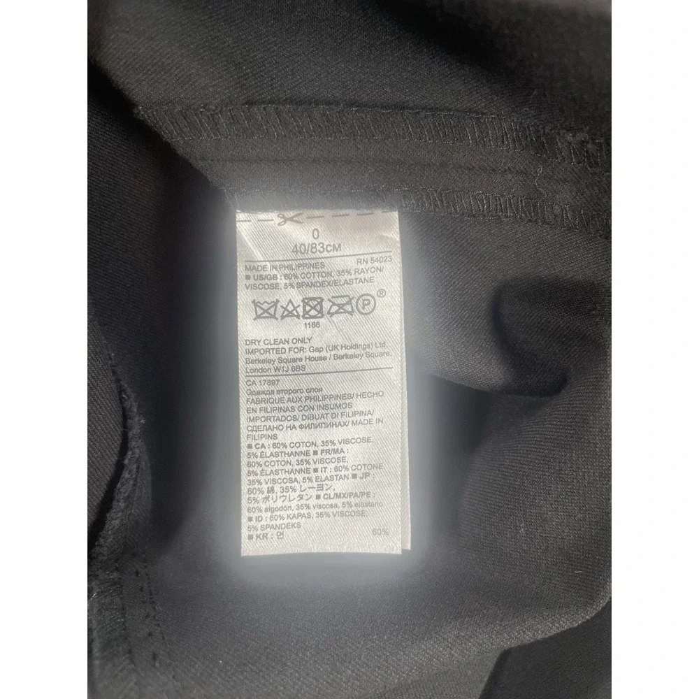 Banana Republic Pencil Skirt Womens‎ Cotton Blend Tailored Black Size 0